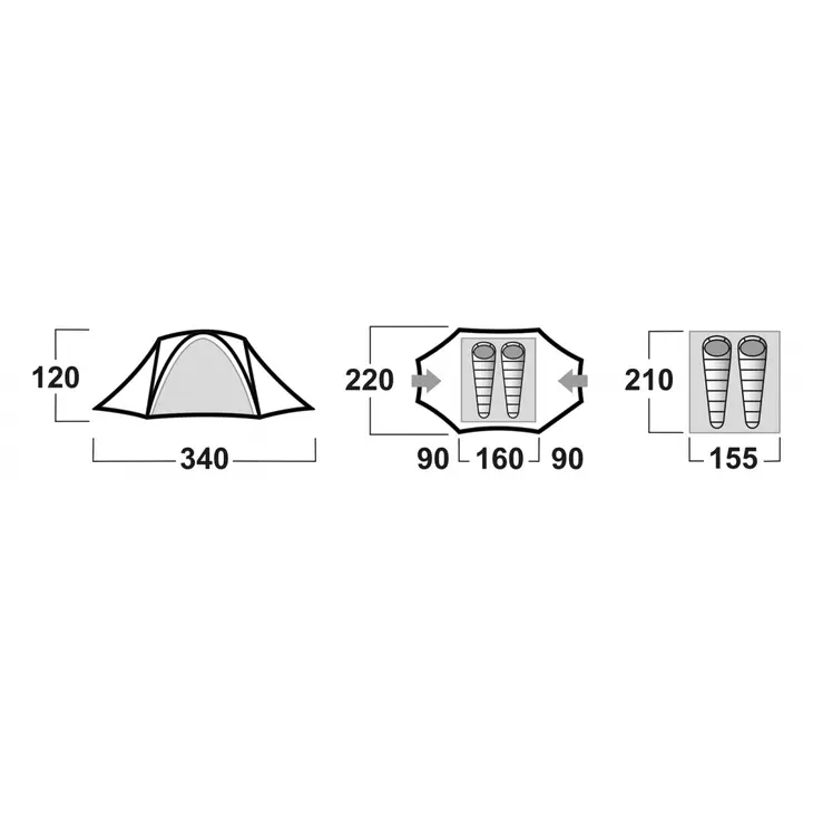 Falcon 2-3 4-season tent – Husky