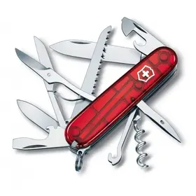 Canivete suíço Victorinox Huntsman vermelho translúcido