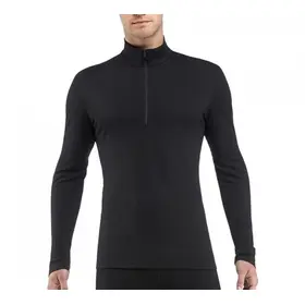 T-shirt homme Merino 200 Oasis LS 1/2 Zip – Icebreaker – NOIR