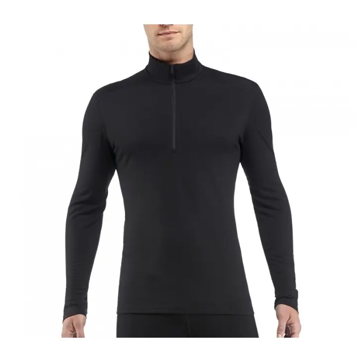 T-shirt homme Merino 200 Oasis LS 1/2 Zip – Icebreaker – NOIR