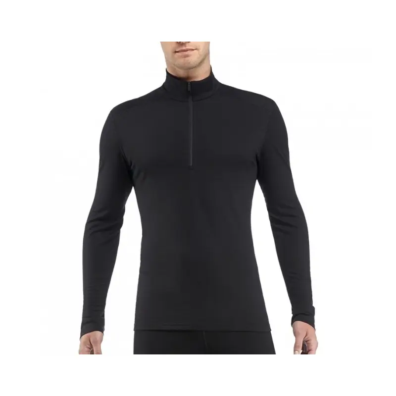 T-shirt homme Merino 200 Oasis LS 1/2 Zip – Icebreaker – NOIR