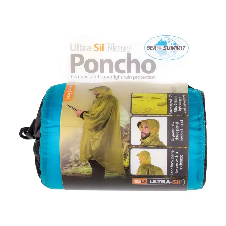 Poncho de caminhada 15D – Sea to Summit – AZUL