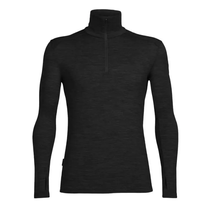 Maglietta da uomo Merino 260 Tech LS 1/2 Zip – Icebreaker – NERO