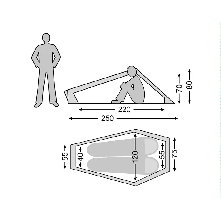 Tenda leve de caminhada Lofoten 2 ULW – Nordisk