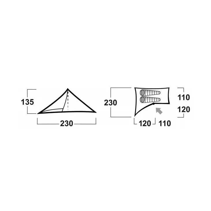 Tenda leve de caminhada Sawaj Trek – Husky
