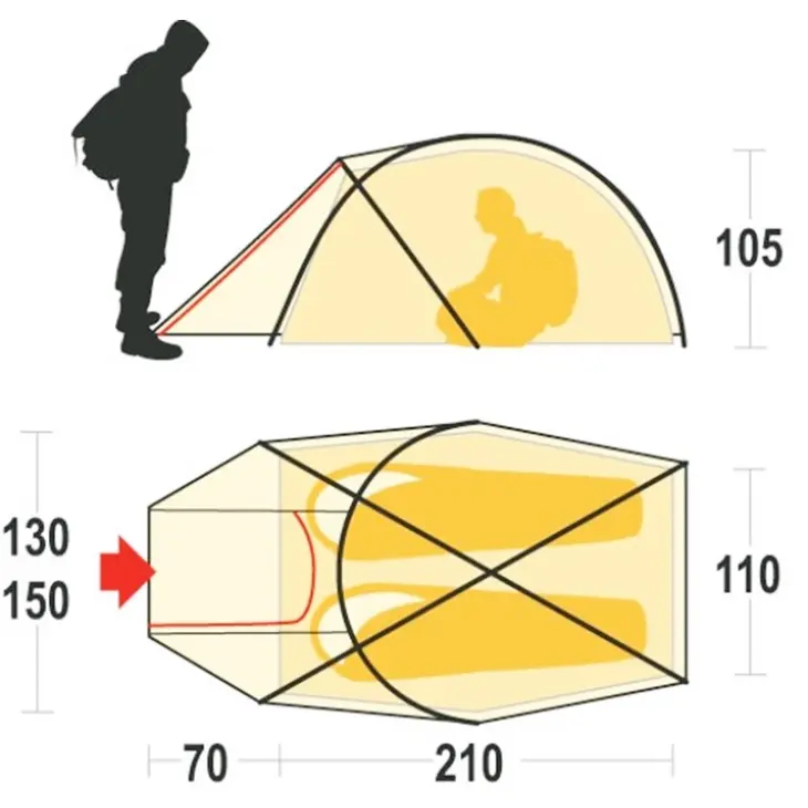 Tenda de expedição Pilier 2 – Ferrino