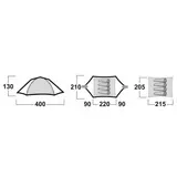 Tenda leve de caminhada Bright 4 – Husky