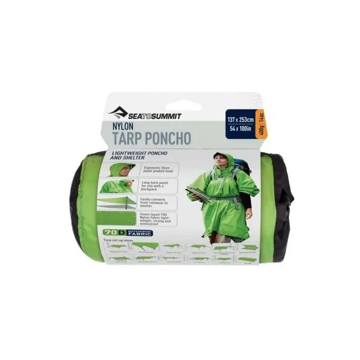 Capa de chuva Poncho Tarp Nylon 70 D – Sea to Summit