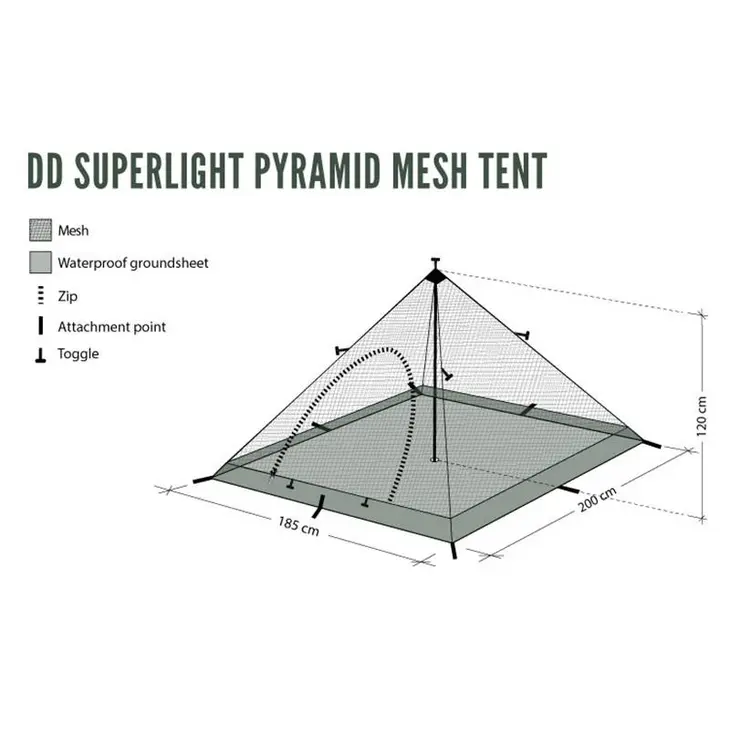 Tenda mosquiteira Superlight Pyramid Mesh – DD Hammocks