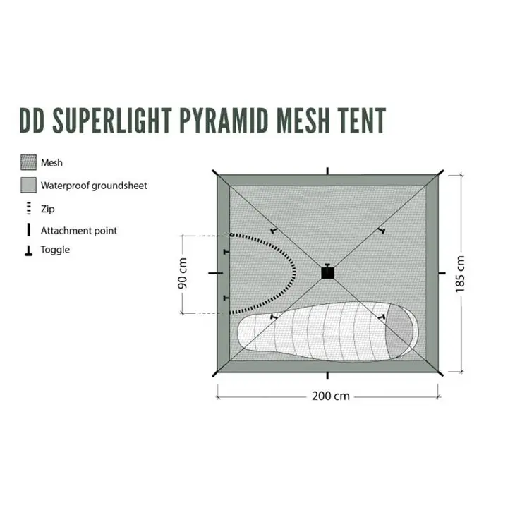 Tenda mosquiteira Superlight Pyramid Mesh – DD Hammocks