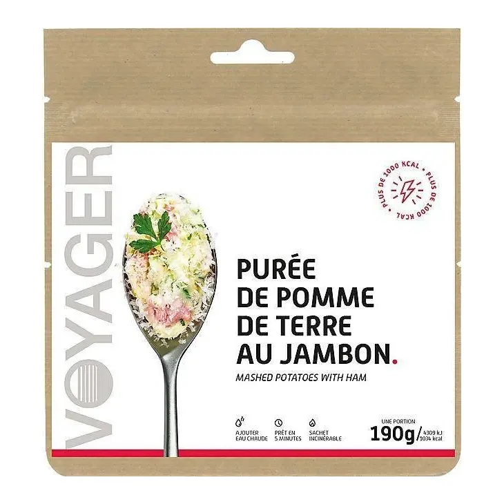 Gevriesdroogde aardappelpuree met ham – Voyager