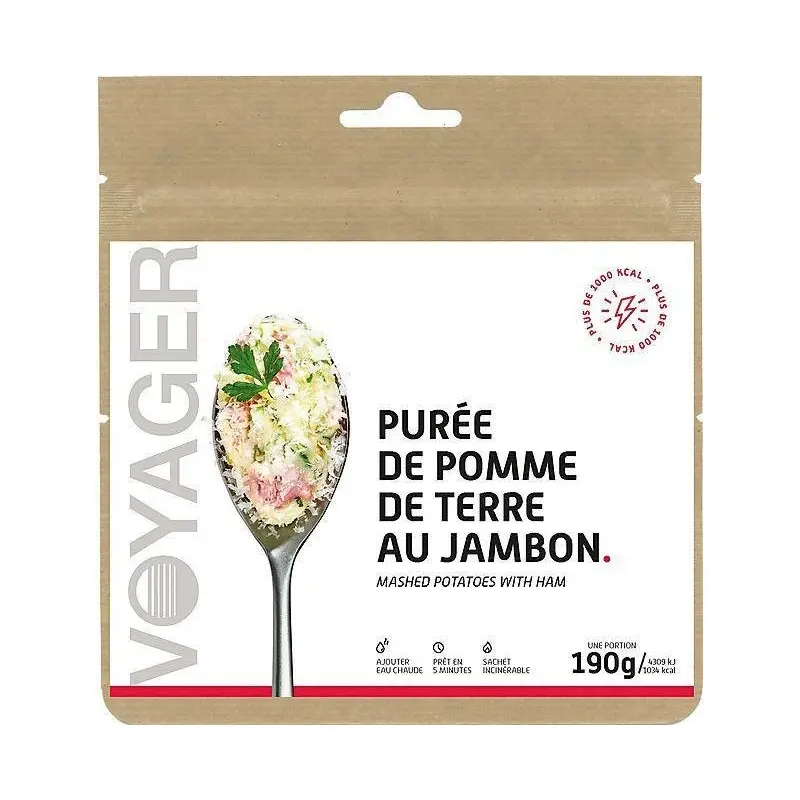 Gevriesdroogde aardappelpuree met ham – Voyager