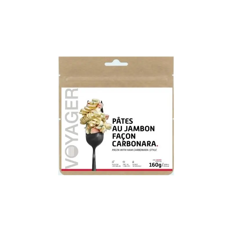 Pasta carbonara liofilizzata 160g – Voyager
