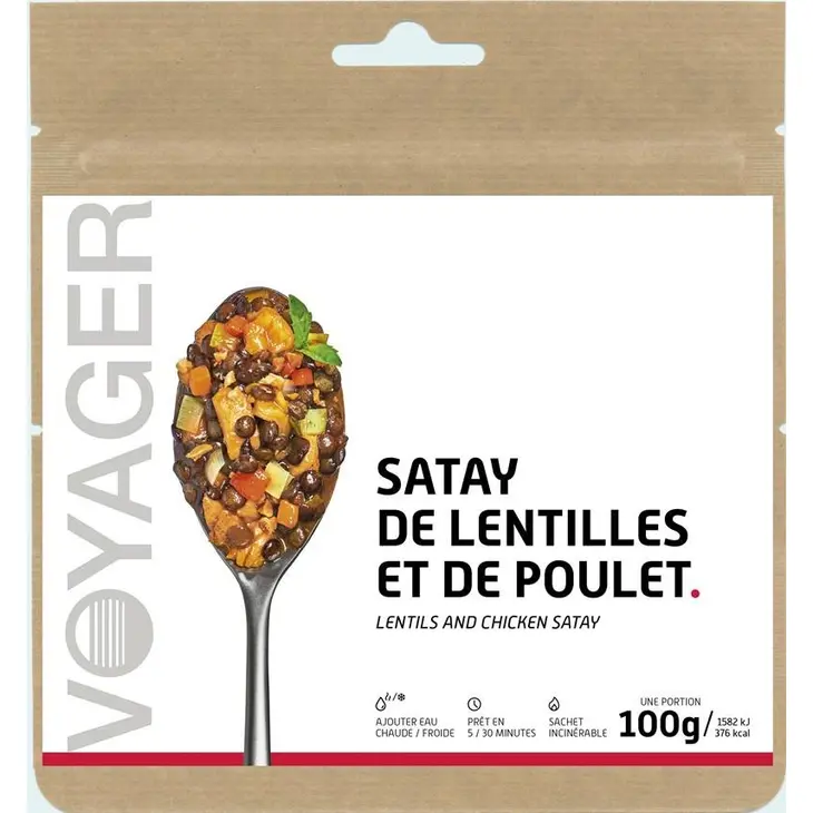 Satay aus Linsen und Huhn 100 g Voyager