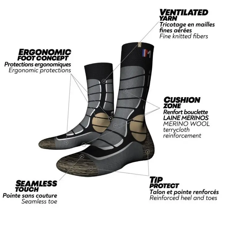 Meias de caminhada Trek Medium – Monnet