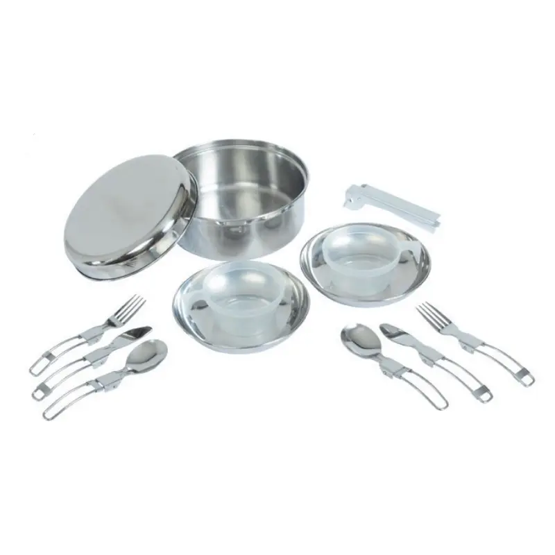 Conjunto de cozinha em aço inoxidável para 2 pessoas – Trigano