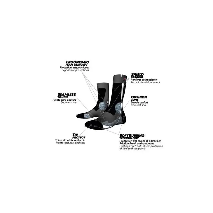 Chaussettes de randonnée Trek Expert – Monnet – NOIR