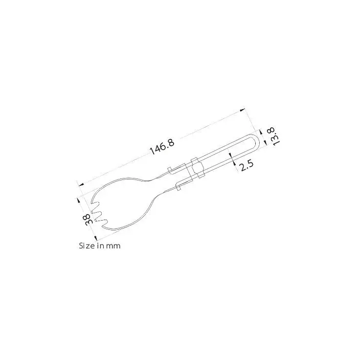 Colher-garfo Spork de titânio – Keith