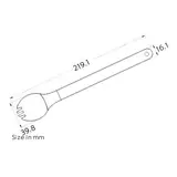 Spork comprida de titânio long spoon – Keith