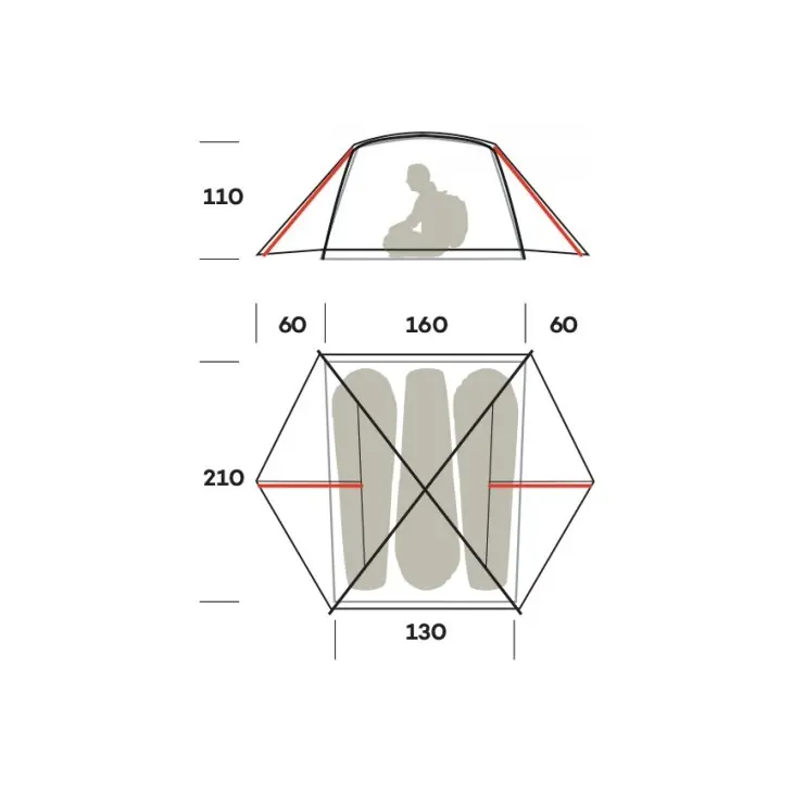 Tenda de caminhada leve nemesi 3 pro – Ferrino