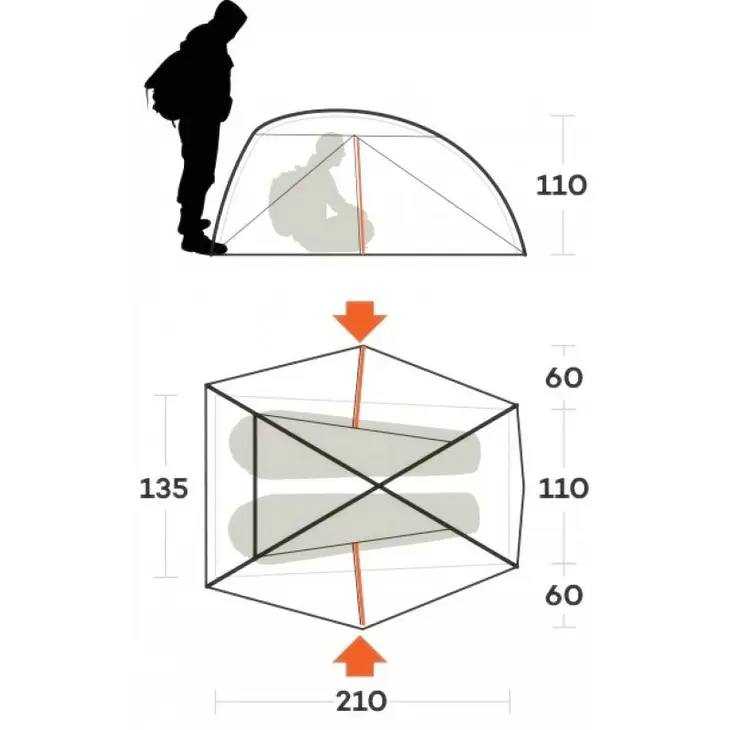 Tenda leve de caminhada Nemesi 2 PRO – Ferrino