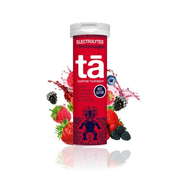 Pastilhas de hidratação de frutos vermelhos e cafeína – TA Energy