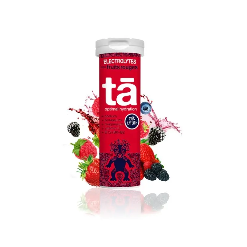 Pastilhas de hidratação de frutos vermelhos e cafeína – TA Energy