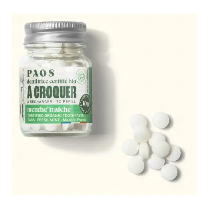 Dentífrico mastigável BIO de menta fresca – PAOS