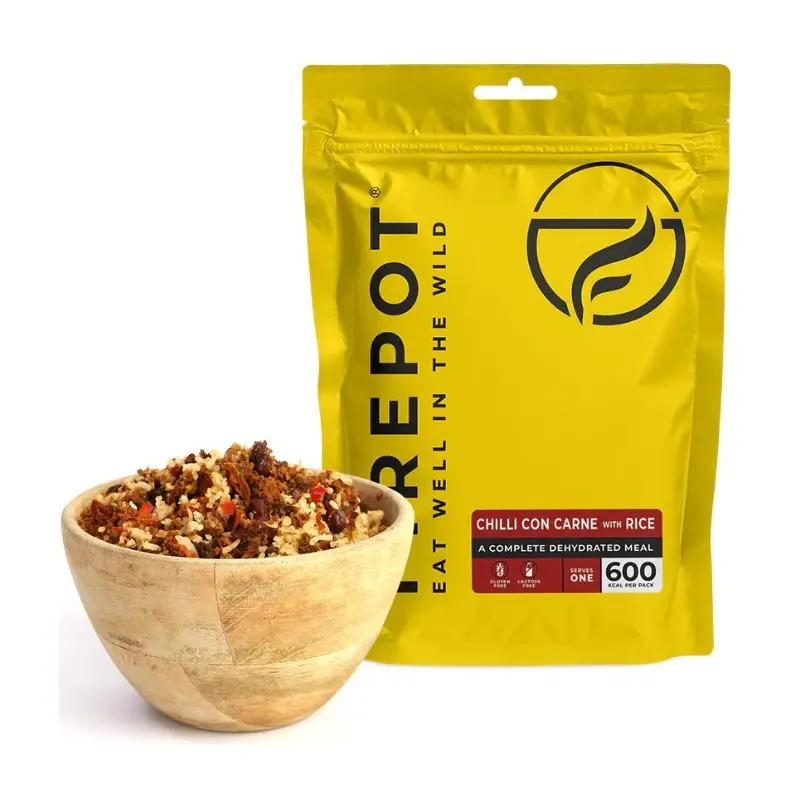 Chili con carne con riso liofilizzato – Firepot