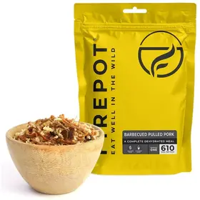 Pulled Pork mit Barbecue-Sauce und gefriergetrocknetem Reis – Firepot