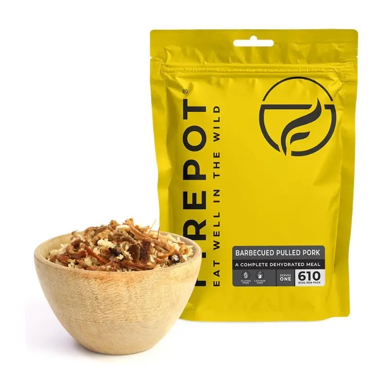Maiale tirato con salsa barbecue e riso liofilizzato – Firepot
