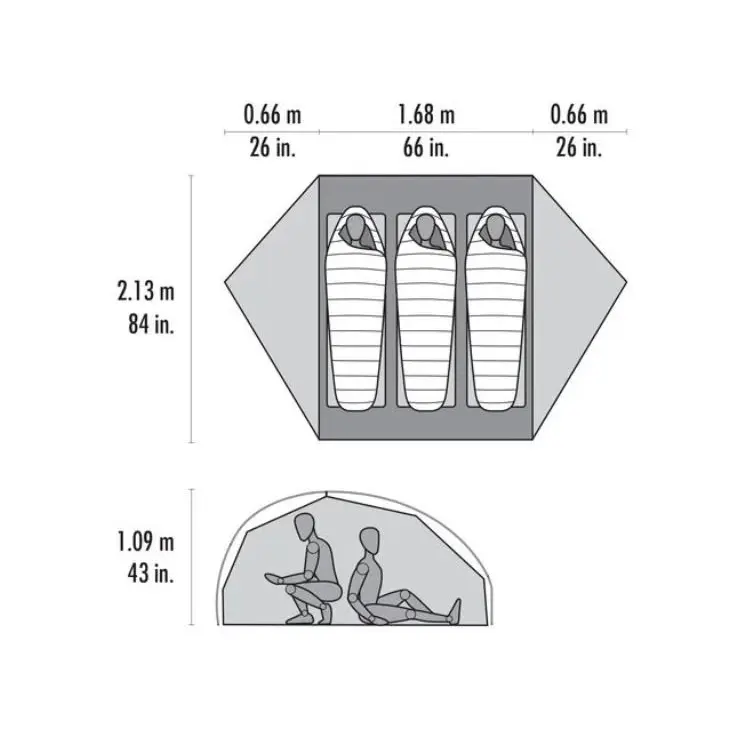 Tenda de caminhada leve Freelite 3 – MSR