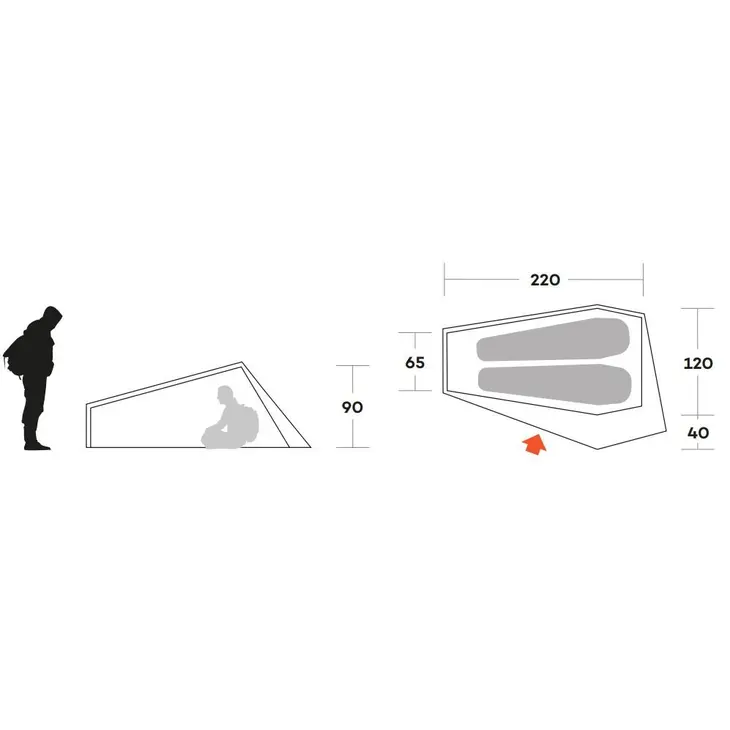 Tenda leve de caminhada Piuma 2 – Ferrino