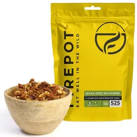 Vegetarische Bolognese-Nudeln mit gefriergetrocknetem Soja – Firepot