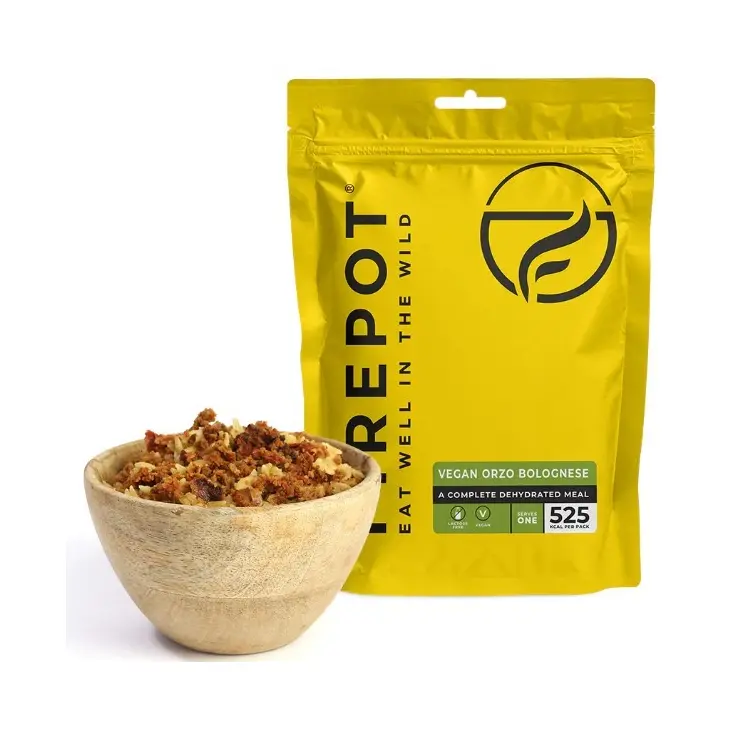 Vegetarische Bolognese-Nudeln mit gefriergetrocknetem Soja – Firepot