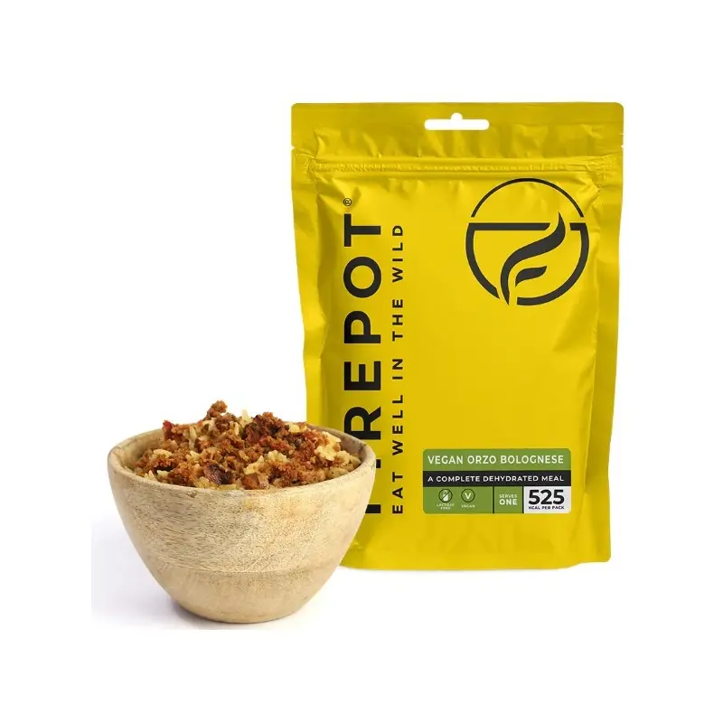 Vegetarische Bolognese-Nudeln mit gefriergetrocknetem Soja – Firepot