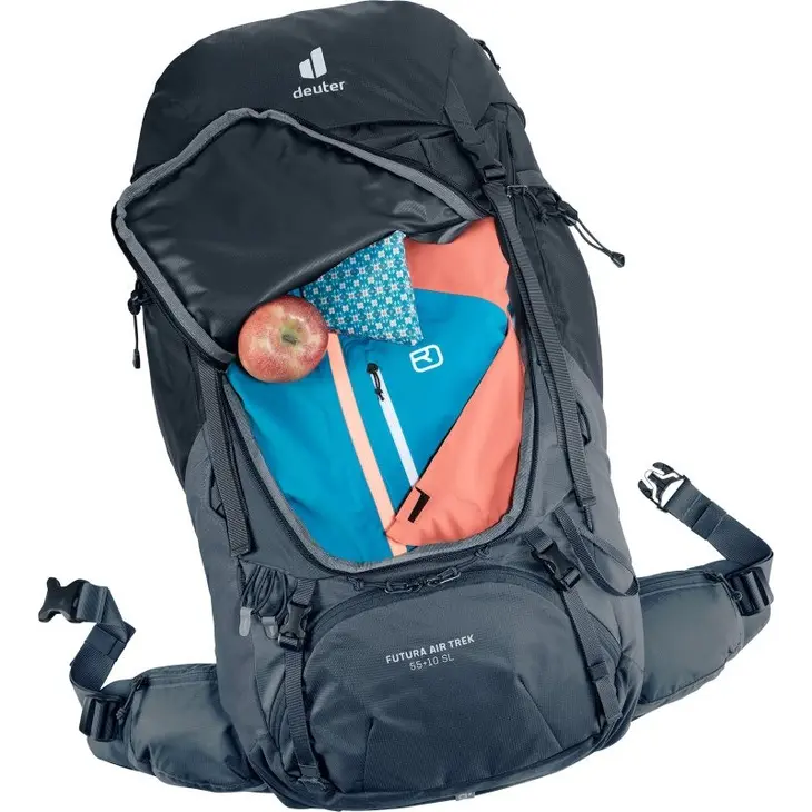 Mochila para mulher Futura air trek 55+10 SL – Deuter