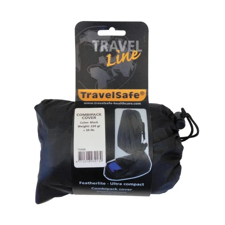 Capa de viagem Combipack cover L superior a 55L – TravelSafe – PRETO