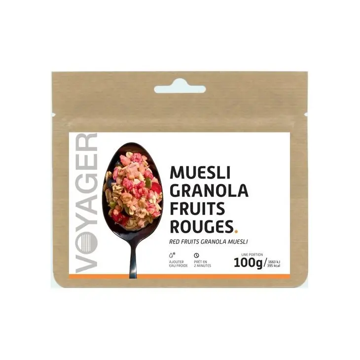 Granola gevriesdroogde muesli met rode vruchten – Voyager