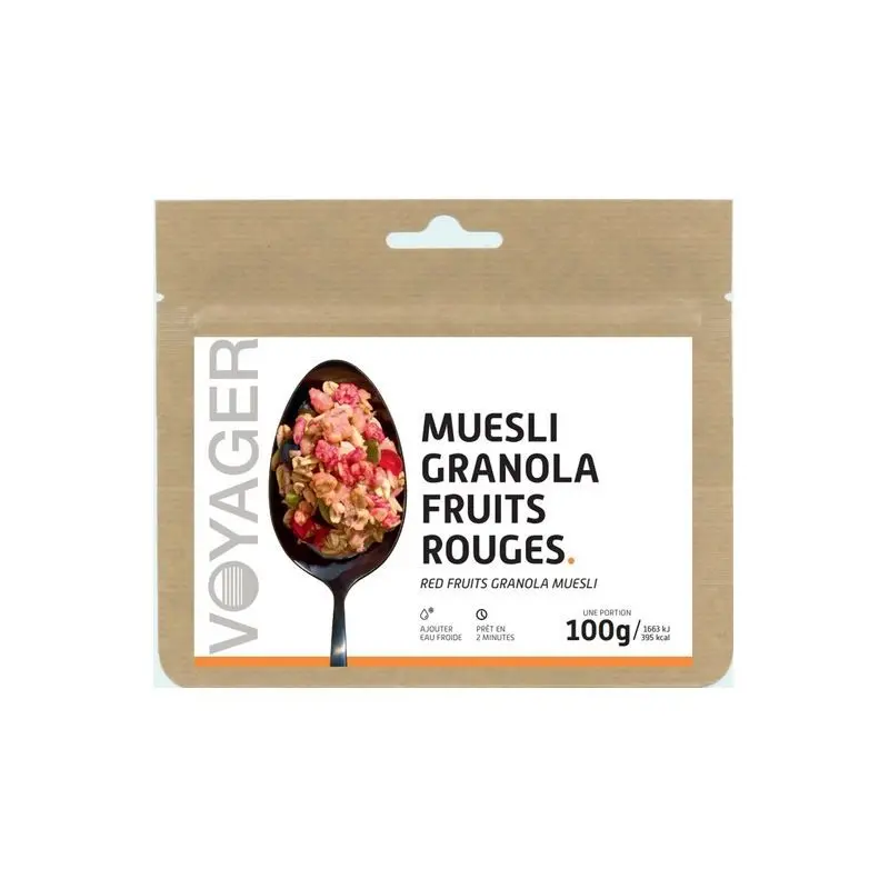Granola gevriesdroogde muesli met rode vruchten – Voyager