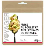Massa com frango e legumes da horta – Voyager