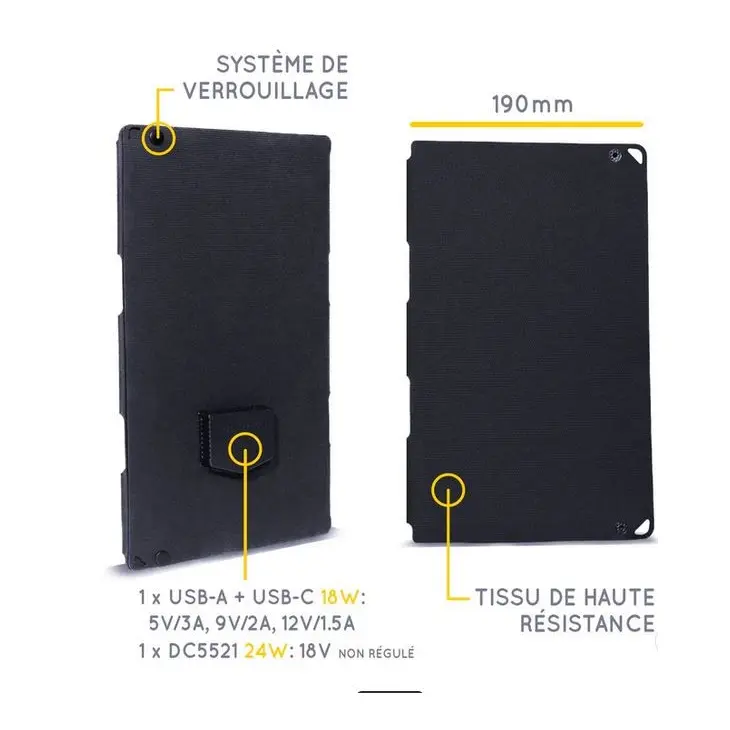 Chargeur solaire FUSION FLEX 24 – Sunslice