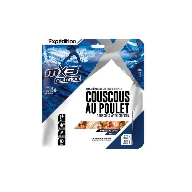 Cuscuz com frango liofilizado – MX3
