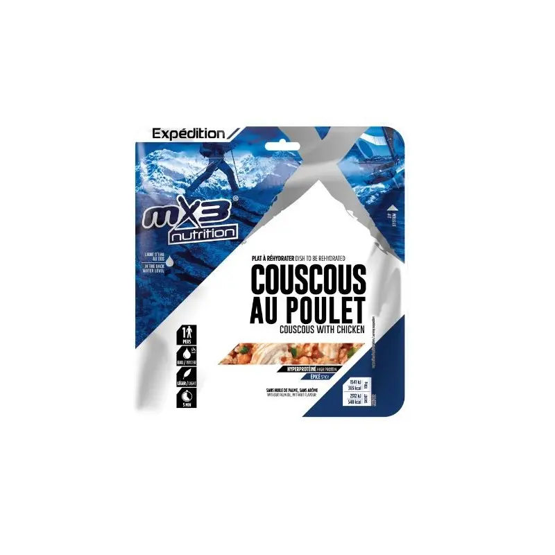 Cuscuz com frango liofilizado – MX3