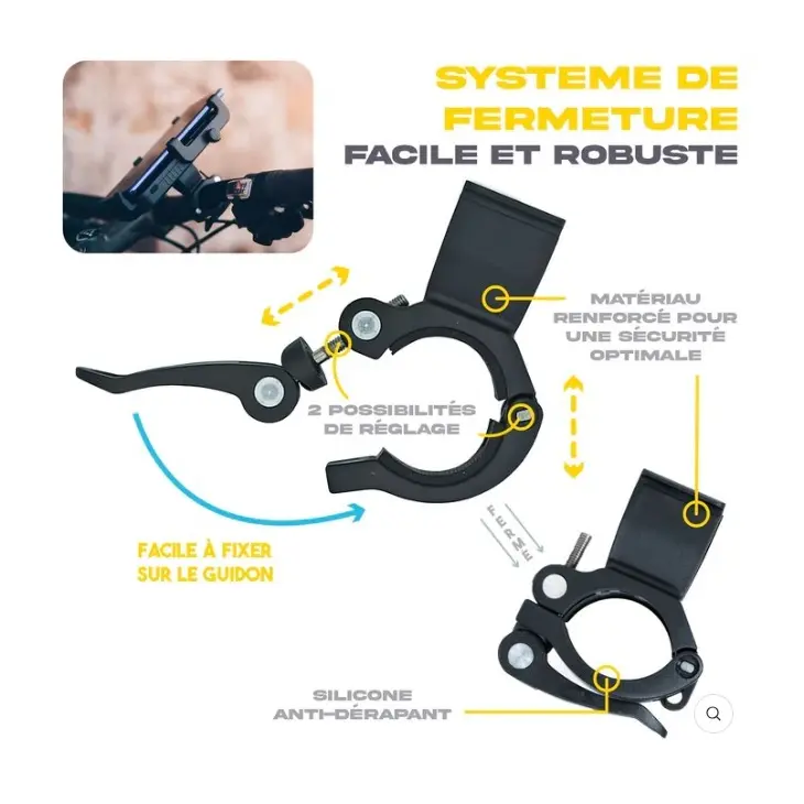 Cyclotron batterij telefoonhouder – Sunslice