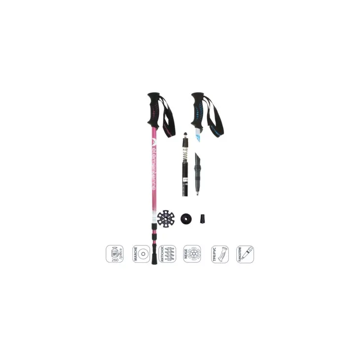 Bâton de randonnée Andador 1.0 Premium – Élémenterre – ROSE