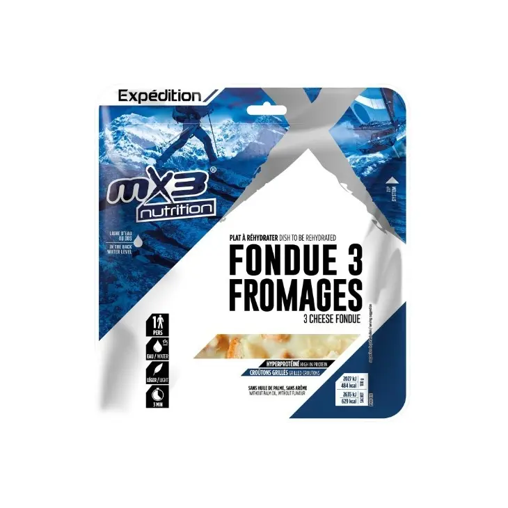 Fondue liofilizada de 3 quesos con picatostes – MX3