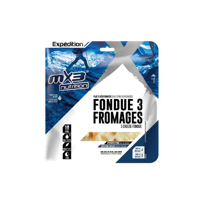 Fondue liofilizada de 3 quesos con picatostes – MX3