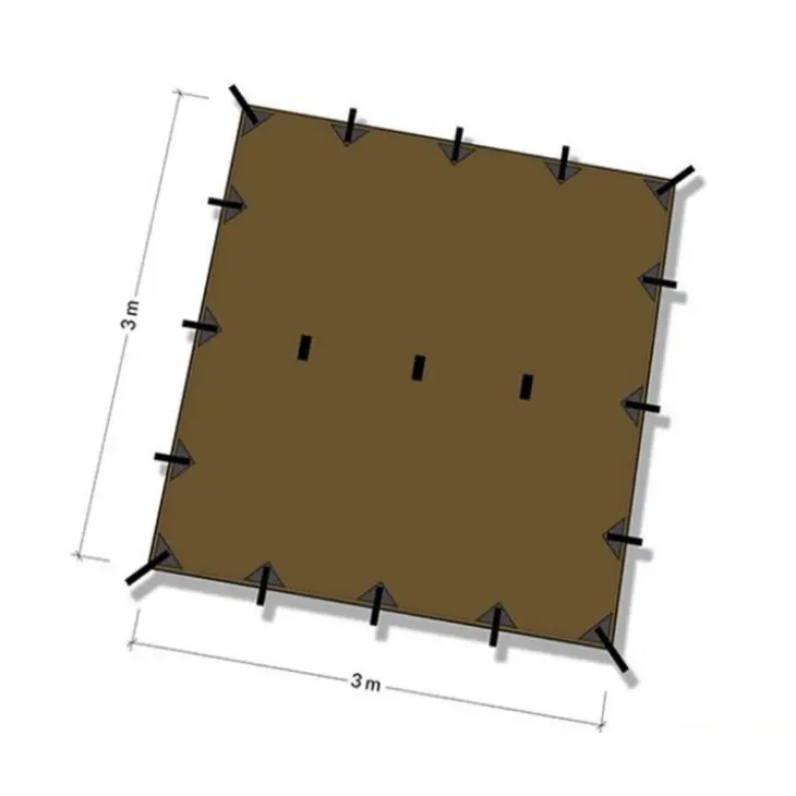 Lona 3x3 Coyote Marrón – DD Hammocks