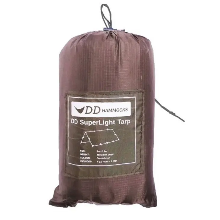 Tarp SuperLight 2.9 x 3 Marrón coyote – DD Hammocks